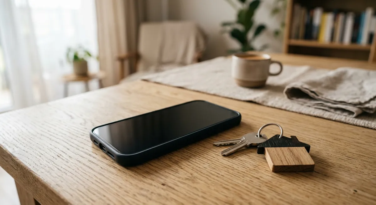Clés sur smartphone — location courte durée