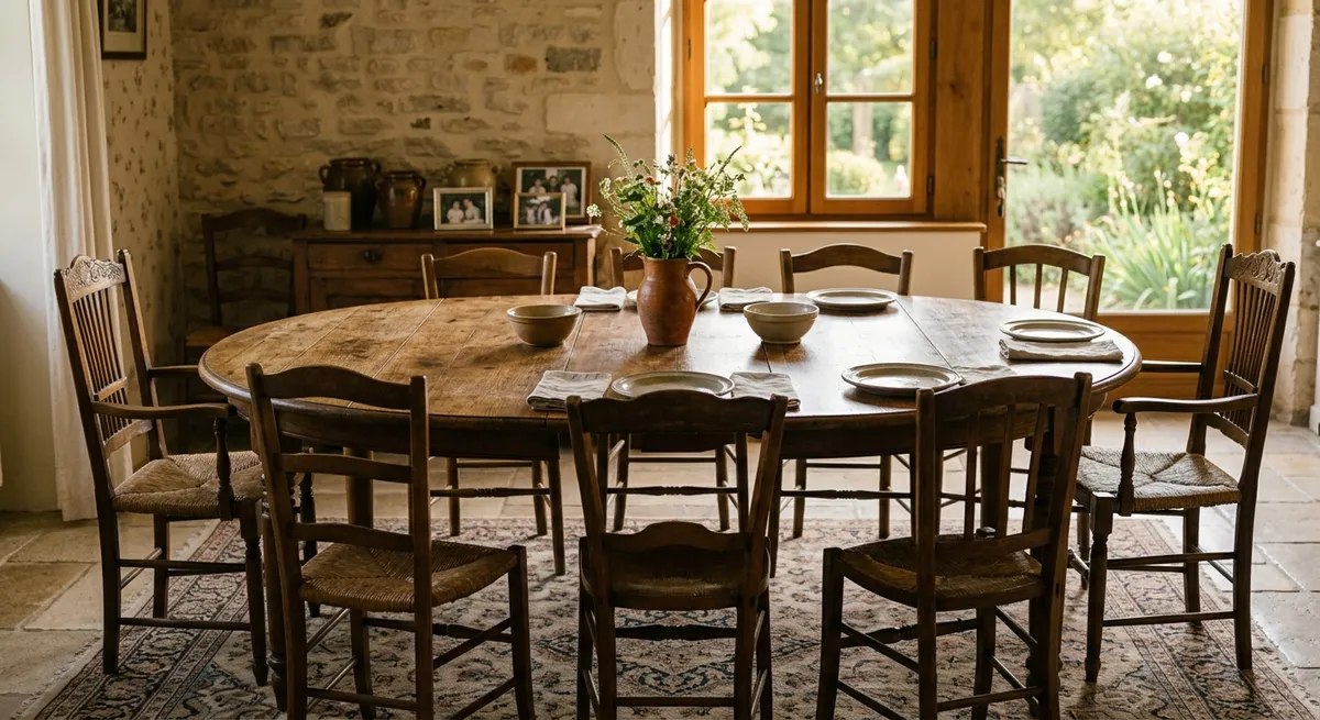 Table familiale en bois