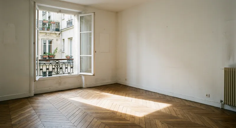 Salon vide d'un appartement
