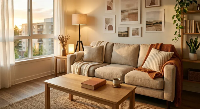 Salon d'un appartement meublé